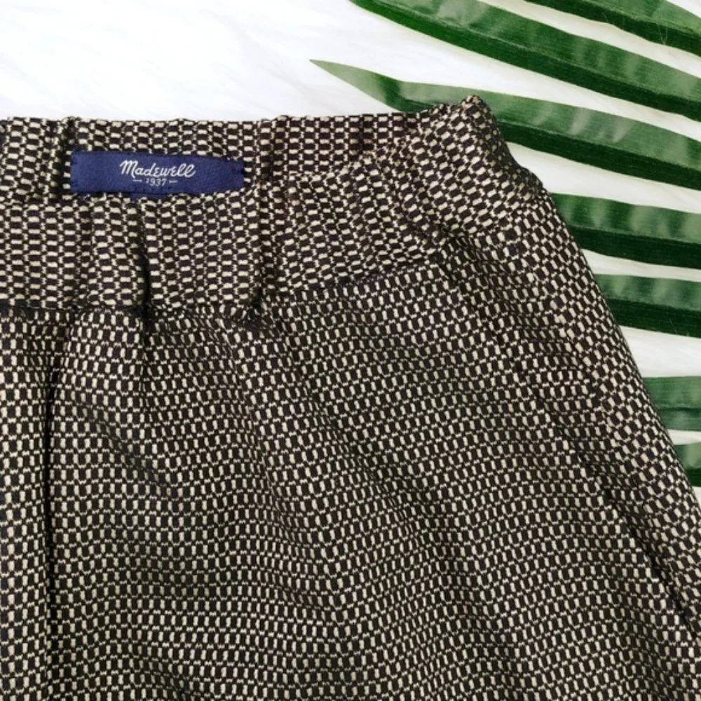 Madewell Jacquard Full Party Skirt Gold/Black Lined Pockets Elastic Wais… - Picture 2 of 8